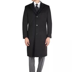Ralph Lauren Black Wool Overcoat